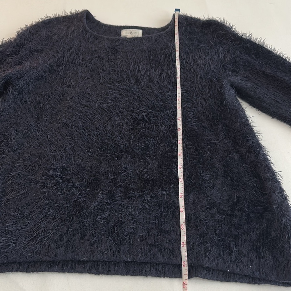 NWOT Lou & Gray Dark Blue Eyelash Sweater Size XS - Picture 11 of 14